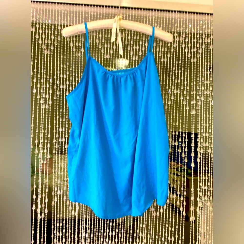 BLUE TANK BLOUSE